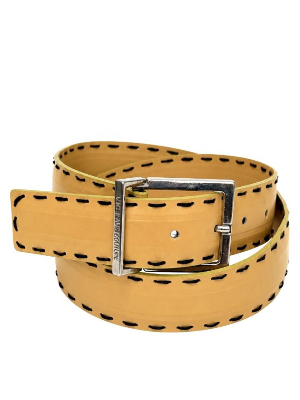 Versace Jeans Couture Men's Leather Belt Italy Tan Black Size 90/ 105 (US 33-34)